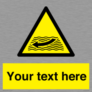 Custom Warning strong river flows